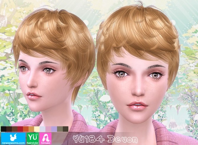 Sims 4 YU184 Devon hair (Pay) at Newsea Sims 4