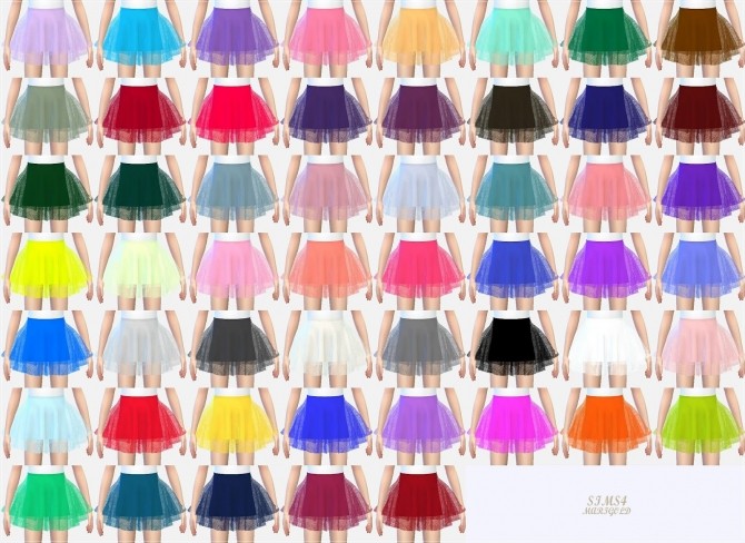 Sims 4 Child ballerina mini skirt & crop top at Marigold