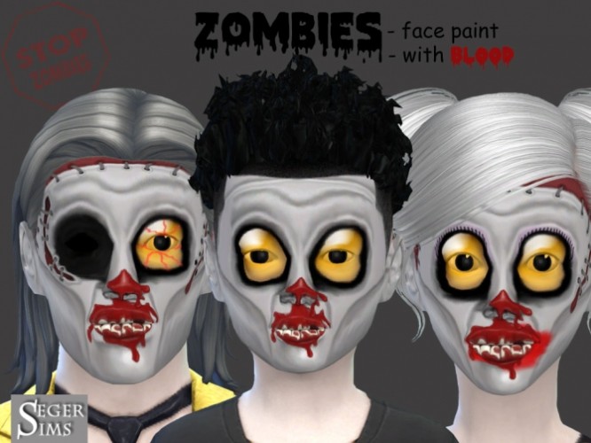 sims 4 cc download creepy face paint