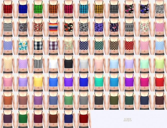 Sims 4 Child ballerina mini skirt & crop top at Marigold