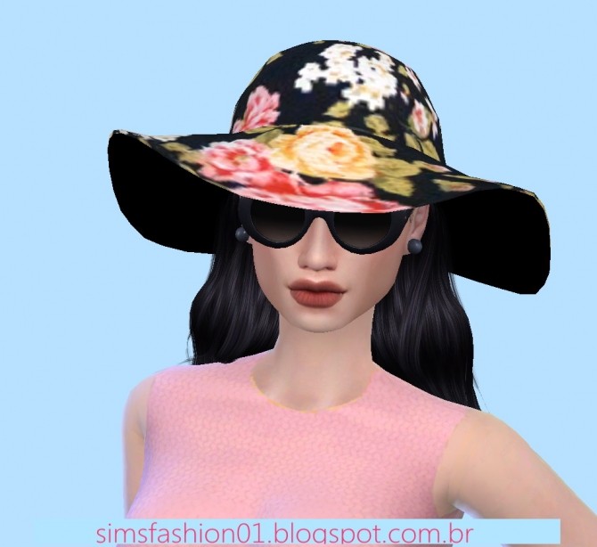 Sims 4 Floral hat at Sims Fashion01