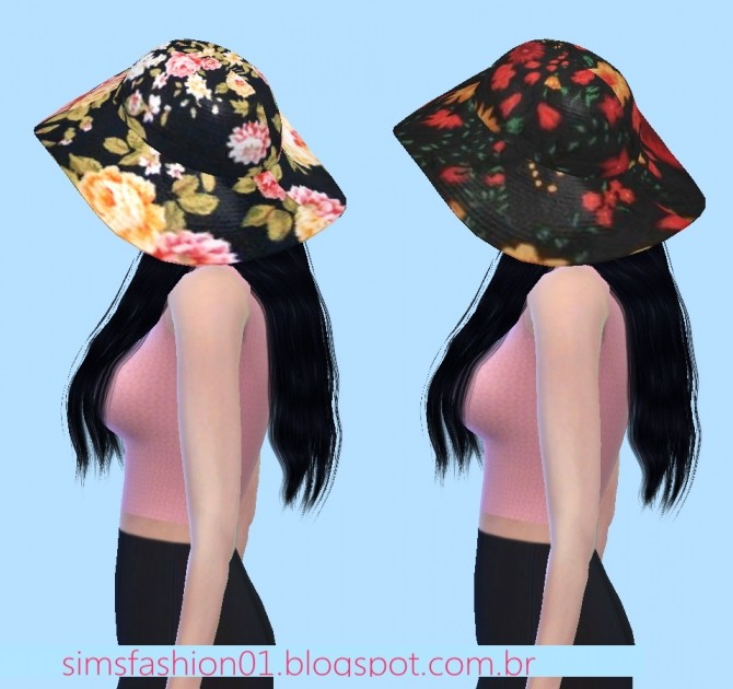 Sims 4 Floral hat at Sims Fashion01