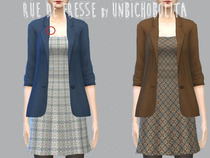 Sims 4 Rue de Fresse dress at Un bichobolita