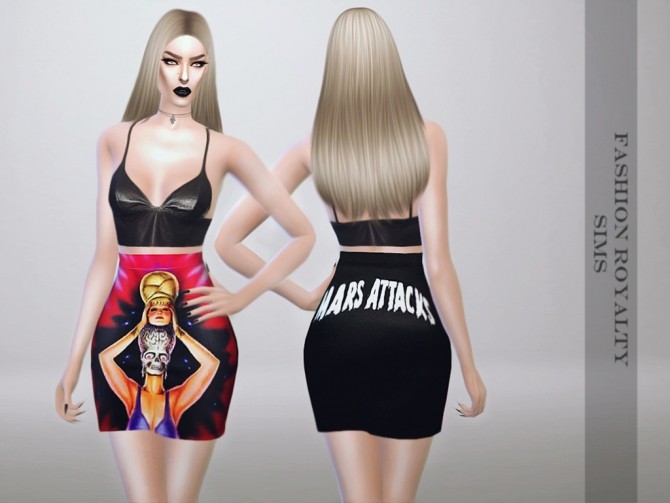 Sims 4 Mars Attacks Collection DRESS & SKIRT at Fashion Royalty Sims