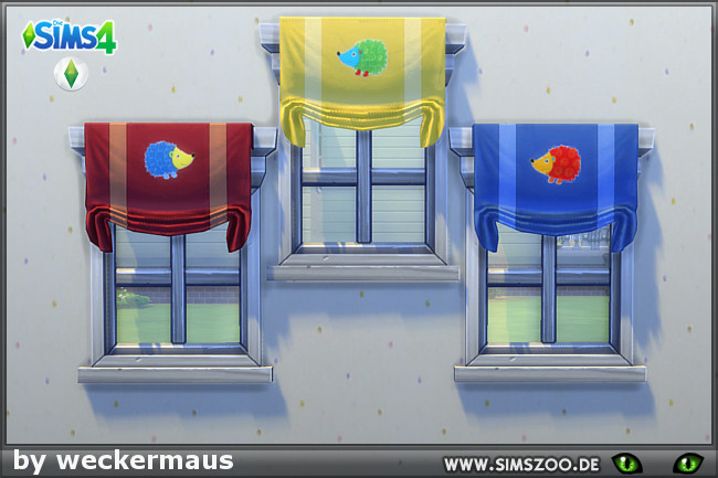Sims 4 Hedgehog curtain by weckermaus at Blacky’s Sims Zoo