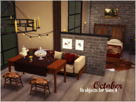 October (s4) 16 objects by Kiolometro at Sims Studio