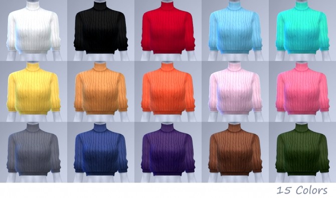Sims 4 AUTUMN Cropped knit sweaters at manuea Pinny