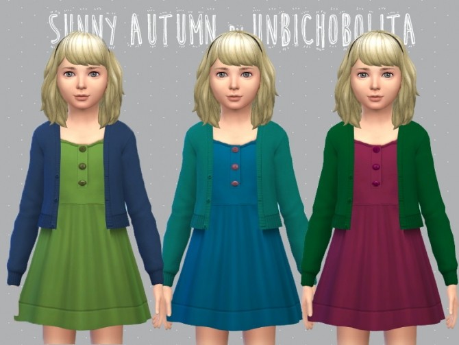 Sims 4 Sunny autumn dress at Un bichobolita