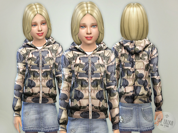 Sims 4 Padded Coat for Girls by lillka at TSR