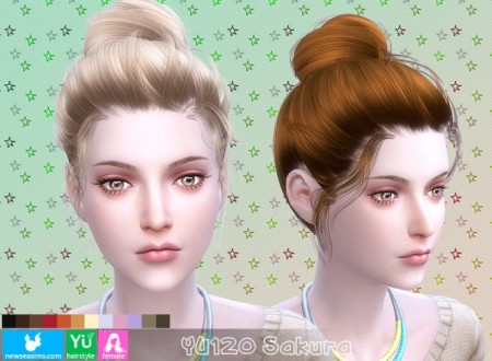 YU120 Sakura hair (PAY) at Newsea Sims 4 » Sims 4 Updates