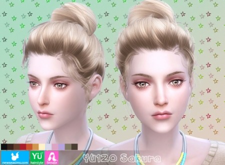 YU120 Sakura hair (PAY) at Newsea Sims 4 » Sims 4 Updates