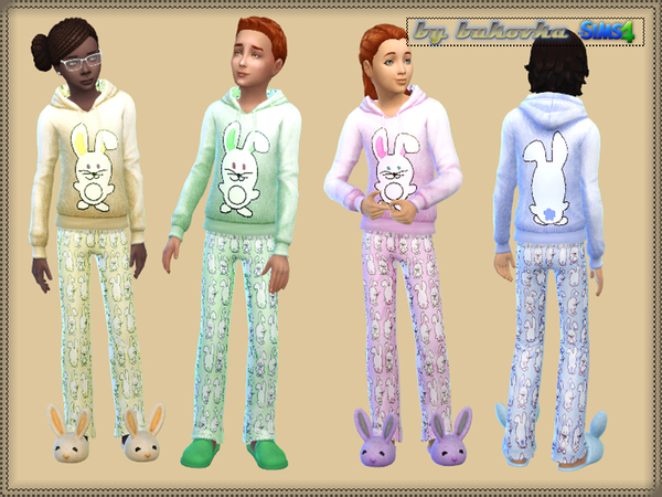 Sims 4 Rabbit Sleepwear by bukovka at TSR