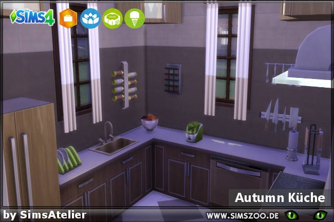 Sims 4 Autumn kitchen by SimsAtelier at Blacky’s Sims Zoo