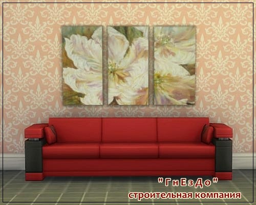 Sims 4 Tulips paintings at Sims by Mulena