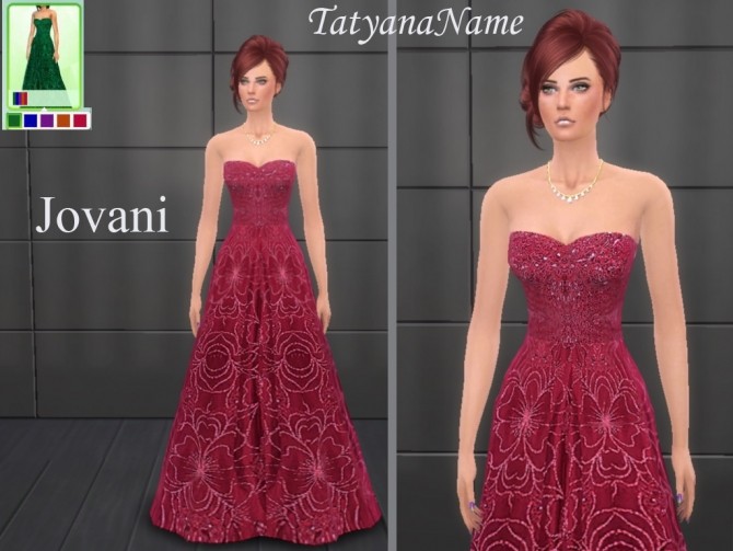 Sims 4 Jovani dress at Tatyana Name