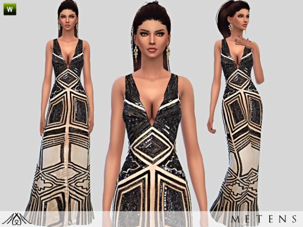 Sims 4 Savannah Gown by Metens at TSR