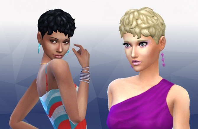 Sims 4 Curls Front Conversion at My Stuff