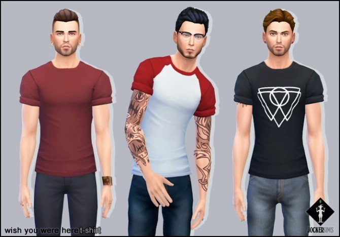 Sims 4 Wish you were here t shirt at Jocker Sims