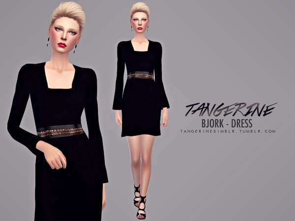 Sims 4 Bjork dress by tangerine at Sims Fans