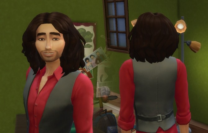 Sims 4 Medium Messy hair for males at My Stuff