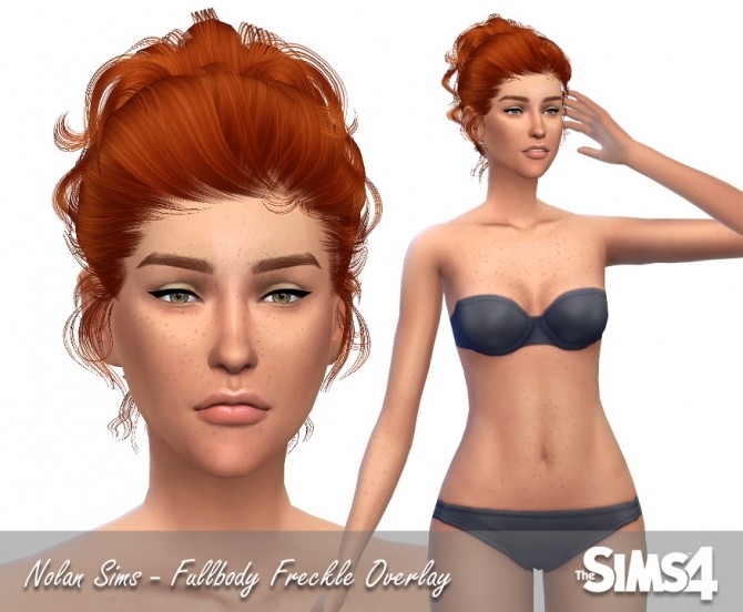 Sims 4 Fullbody freckles overlay at Nolan Sims