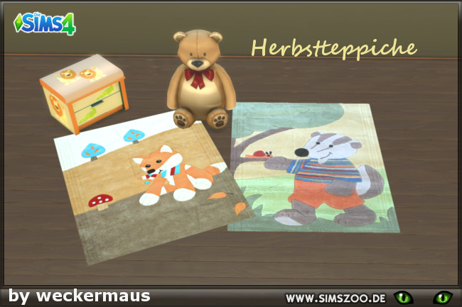 Sims 4 Autumn carpets by weckermaus at Blacky’s Sims Zoo