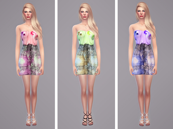 Sims 4 Zelda dress by tangerine at Sims Fans