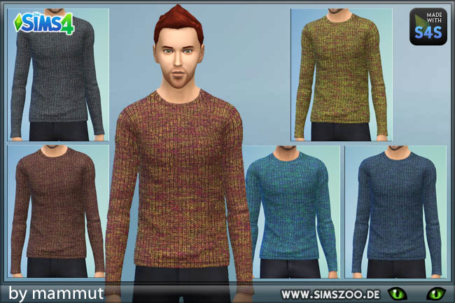 Sims 4 Mootled knitted sweater by mammut at Blacky’s Sims Zoo