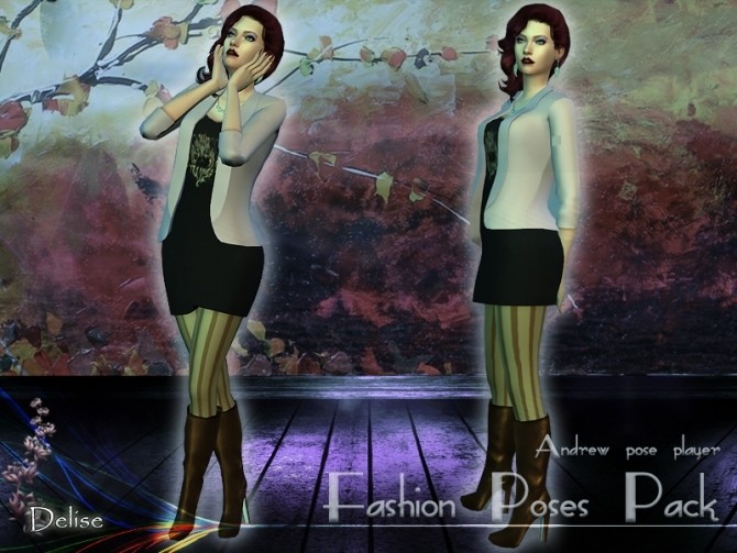 Sims 4 Fashion poses pack by Delise at Sims Artists