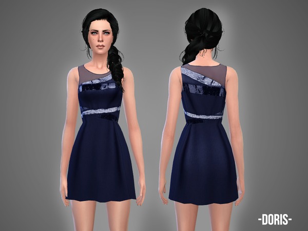 Sims 4 Doris dress by April at TSR