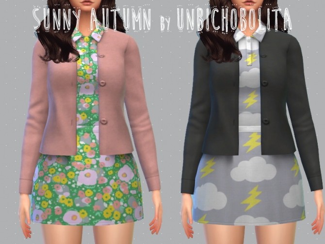 Sims 4 Sunny autumn dress at Un bichobolita