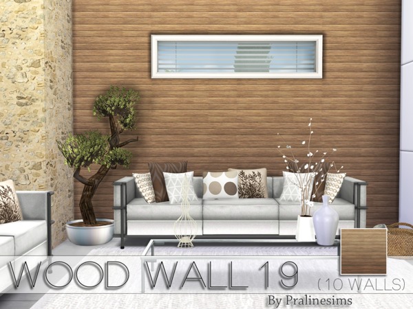 Sims 4 Wood Walls 3 by Pralinesims at TSR