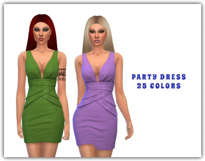 Sims 4 Party Dress at Maimouth Sims4
