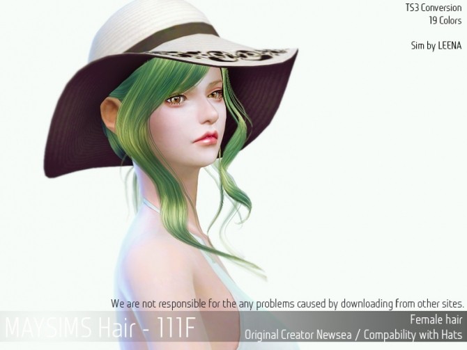 Sims 4 Hair 111F (Newsea) at May Sims