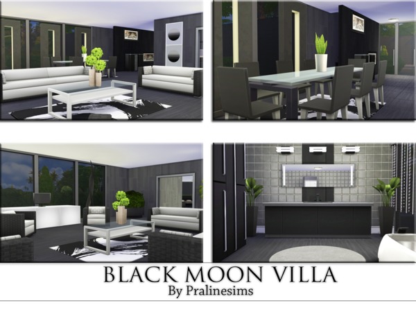 Sims 4 Black Moon Villa by Pralinesims at TSR