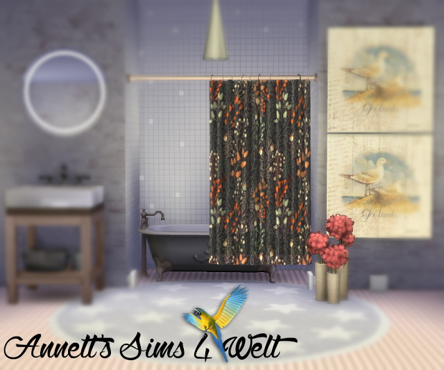 Sims 4 Bathtub Curtain Part 1 at Annett’s Sims 4 Welt