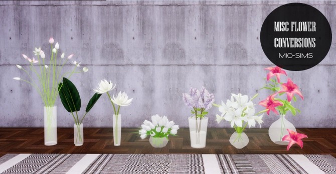 Sims 4 Misc flower conversions at MIO