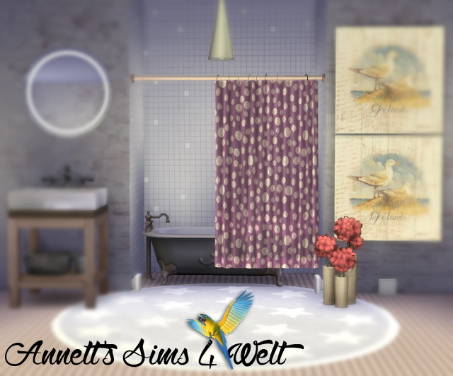 Sims 4 Bathtub Curtain Part 1 at Annett’s Sims 4 Welt