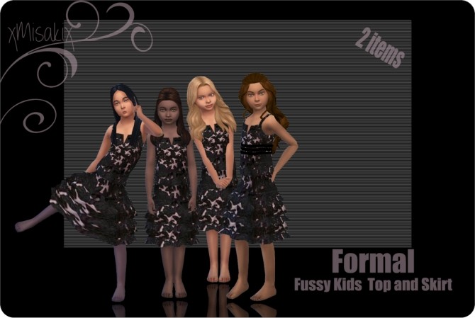 Sims 4 Fussy Kids Outfit at xMisakix Sims