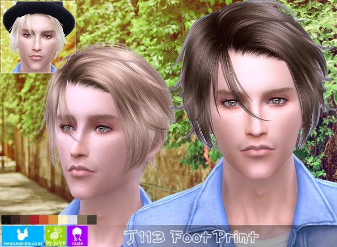 Sims 4 J113 FootPrint hair for males (PAY) at Newsea Sims 4