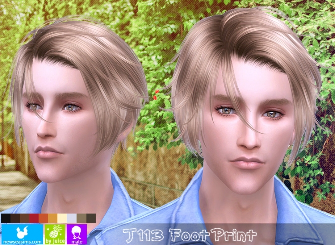 J113 FootPrint hair for males (PAY) at Newsea Sims 4 » Sims 4 Updates