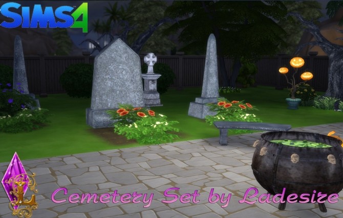 Sims 4 Cemetery Set at Ladesire