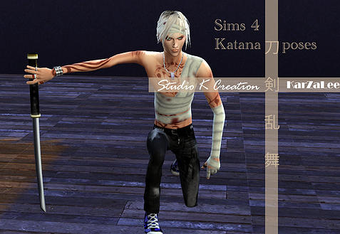 Sims 4 KATANA poses set at Studio K Creation