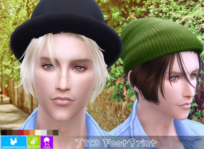 Sims 4 J113 FootPrint hair for males (PAY) at Newsea Sims 4