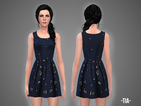 Sims 4 Tia dress by April at TSR