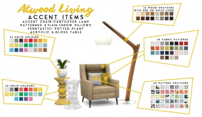 Sims 4 Atwood Living Lounge Room Set at Simsational Designs