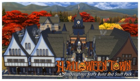 Halloween Town: A Story Build and Stuff Pack at SimDoughnut