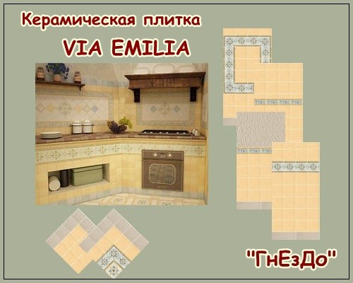 Sims 4 VIA EMILIA Ceramic tiles at Sims by Mulena