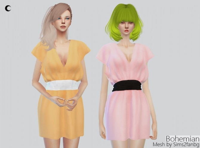 Sims 4 Bohemian dress at Kalewa a
