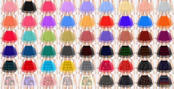 Sims 4 Voluminous ballerina mini skirt v2 at Marigold